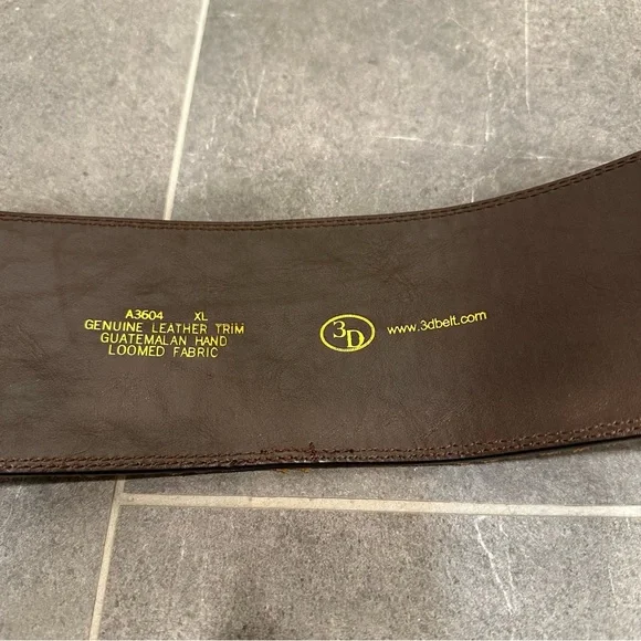 3D western belt wide boho pink leather southwest yellow purple colorful - Picture 9 of 12